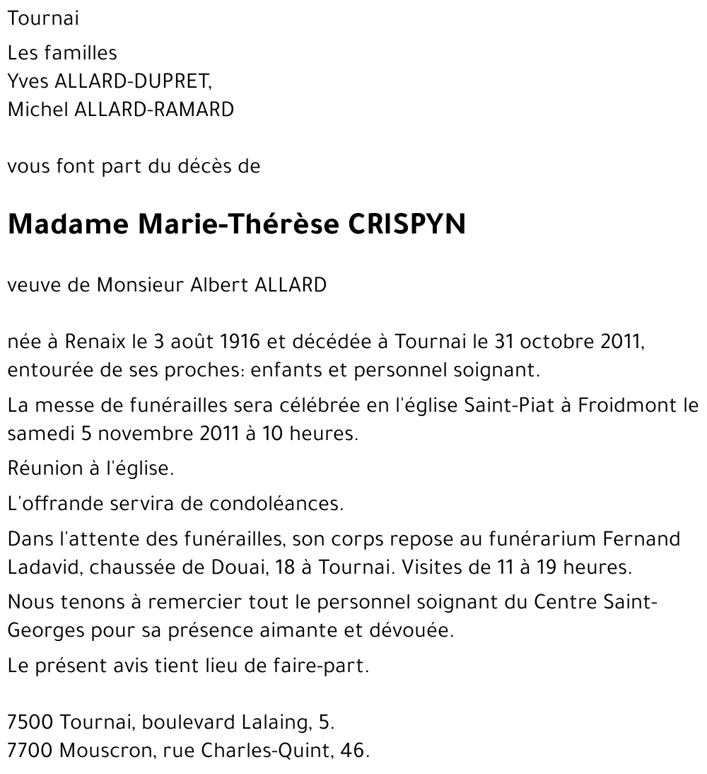 Marie-Thérèse CRISPYN