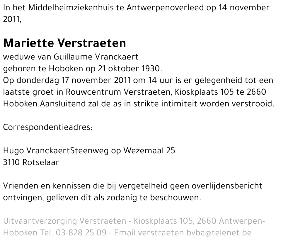 Mariette Verstraeten