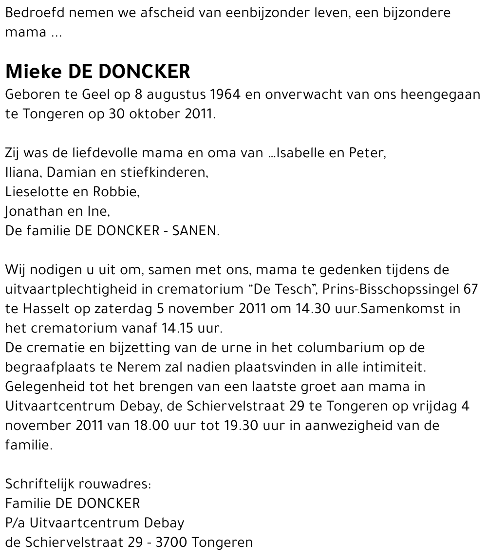 Mieke DE DONCKER