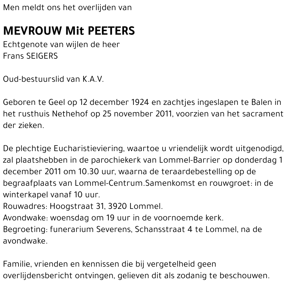 Mit Peeters