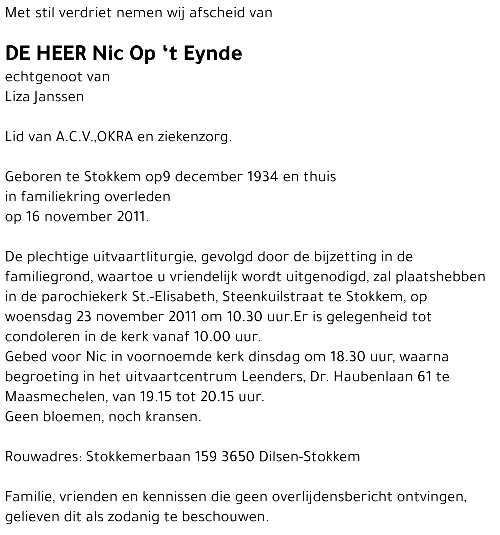 Nic Op 't Eynde
