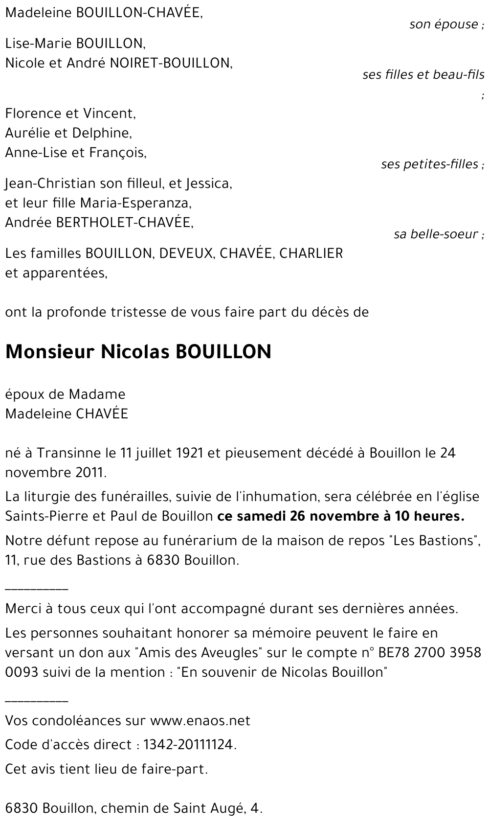 Nicolas BOUILLON