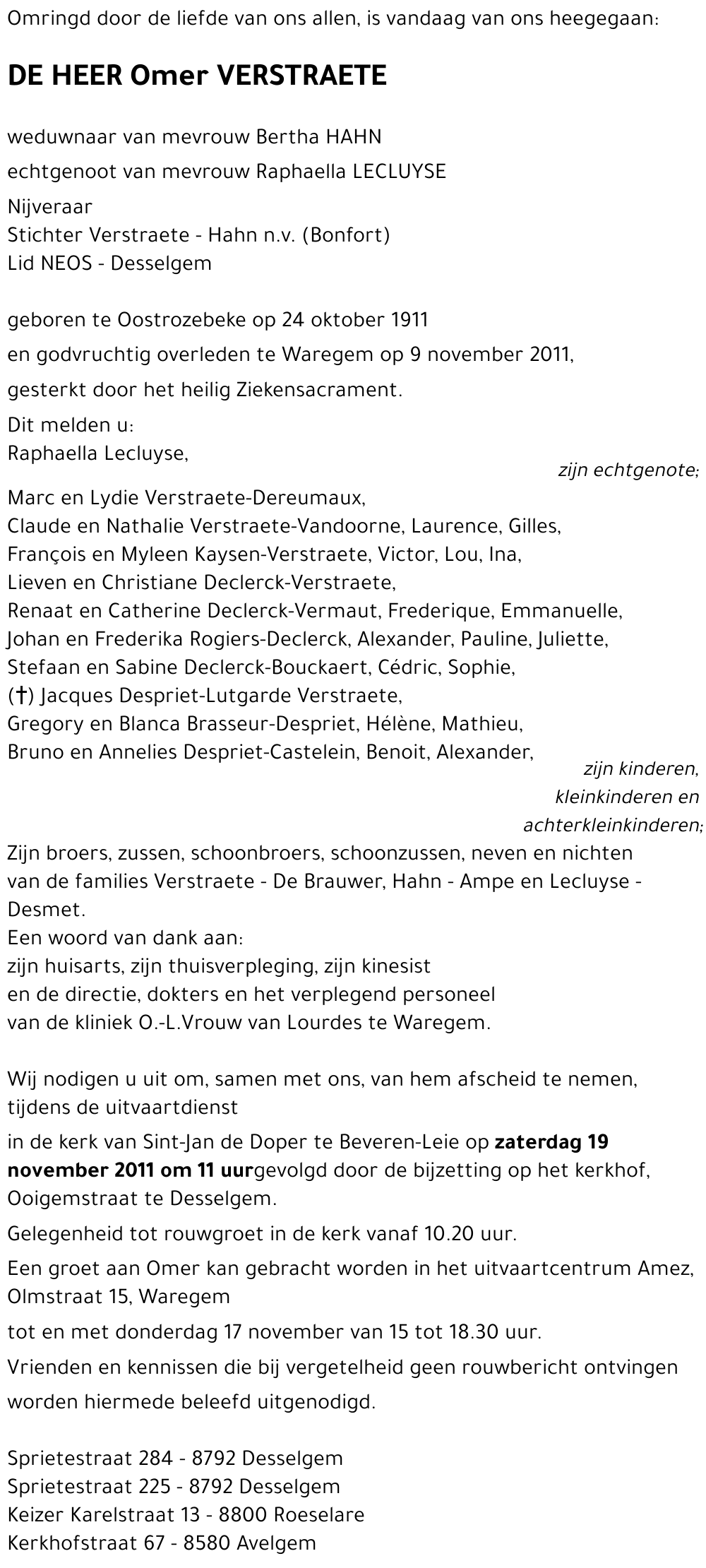 Omer VERSTRAETE