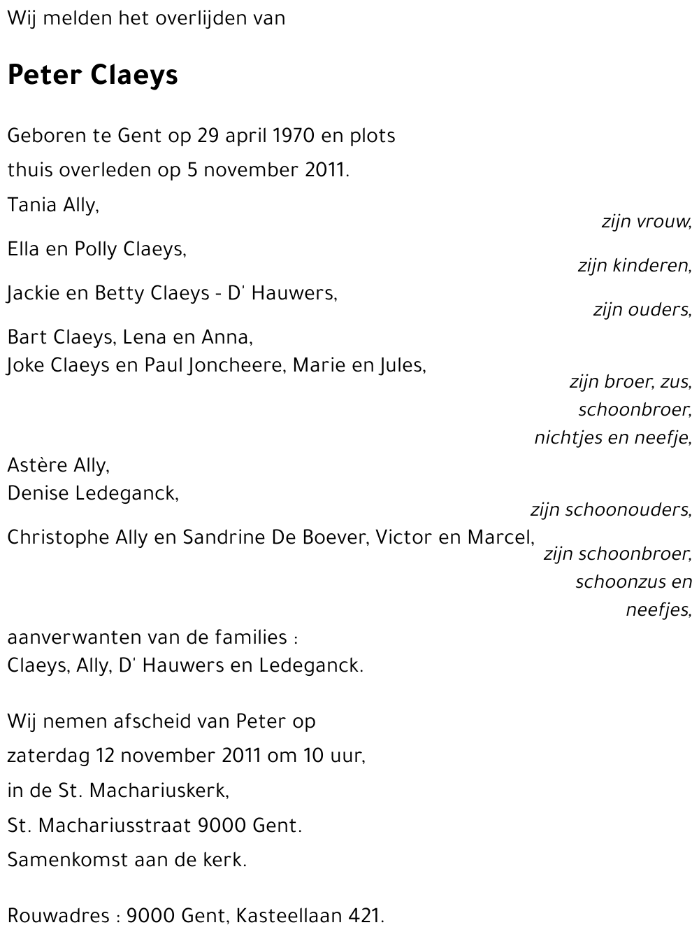 Peter Claeys