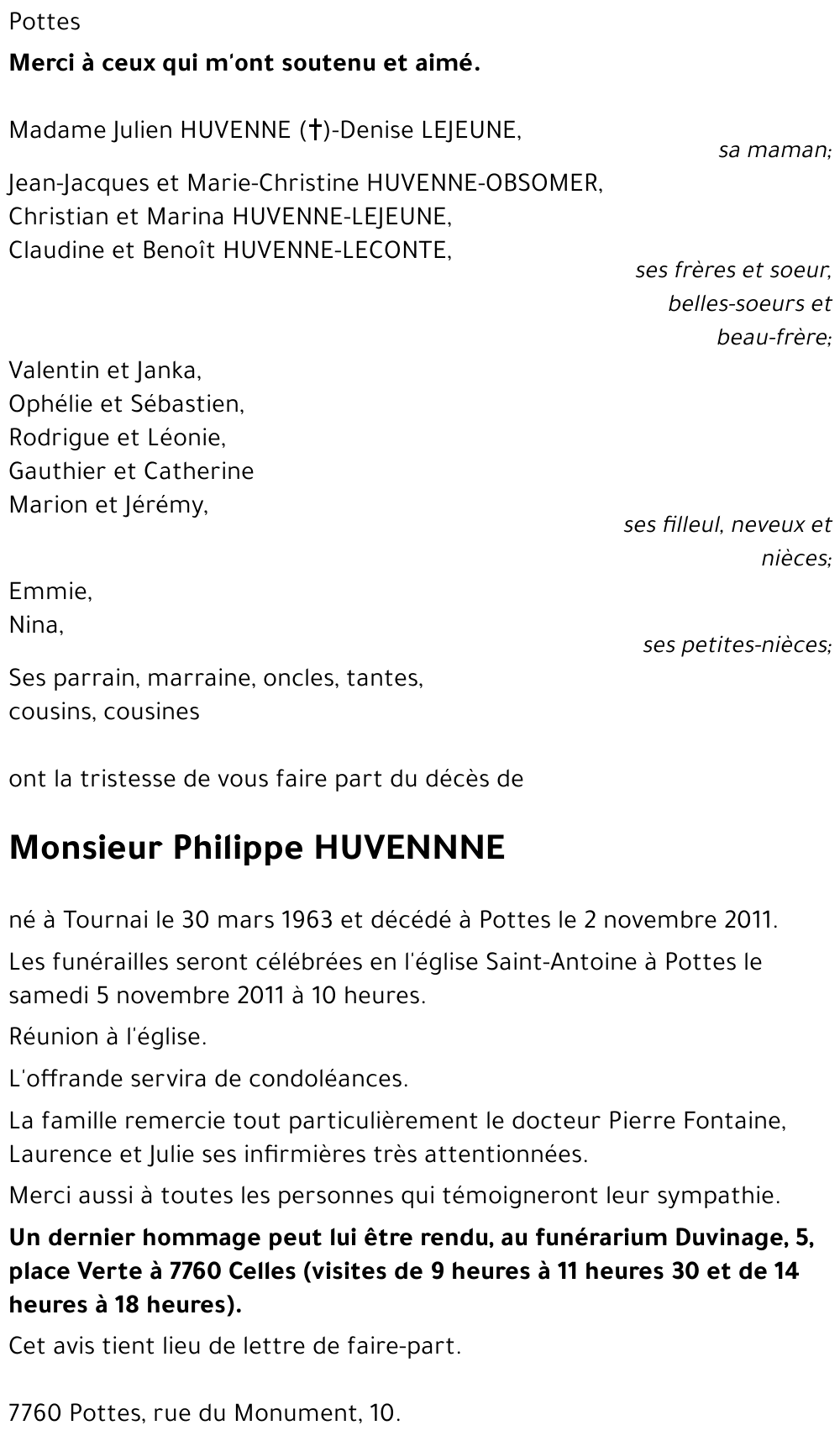 Philippe HUVENNNE