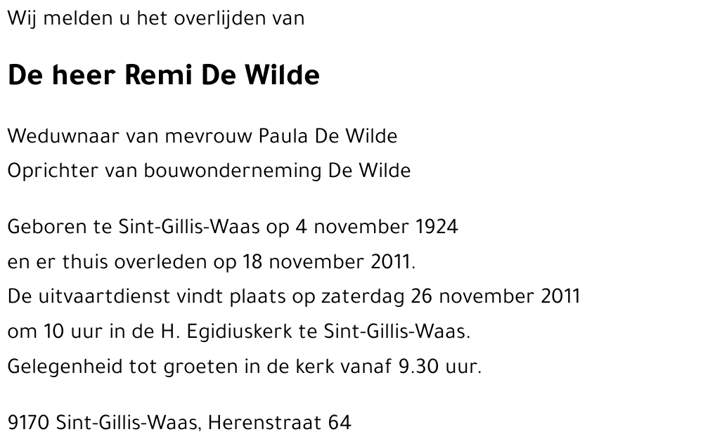 Remi De Wilde