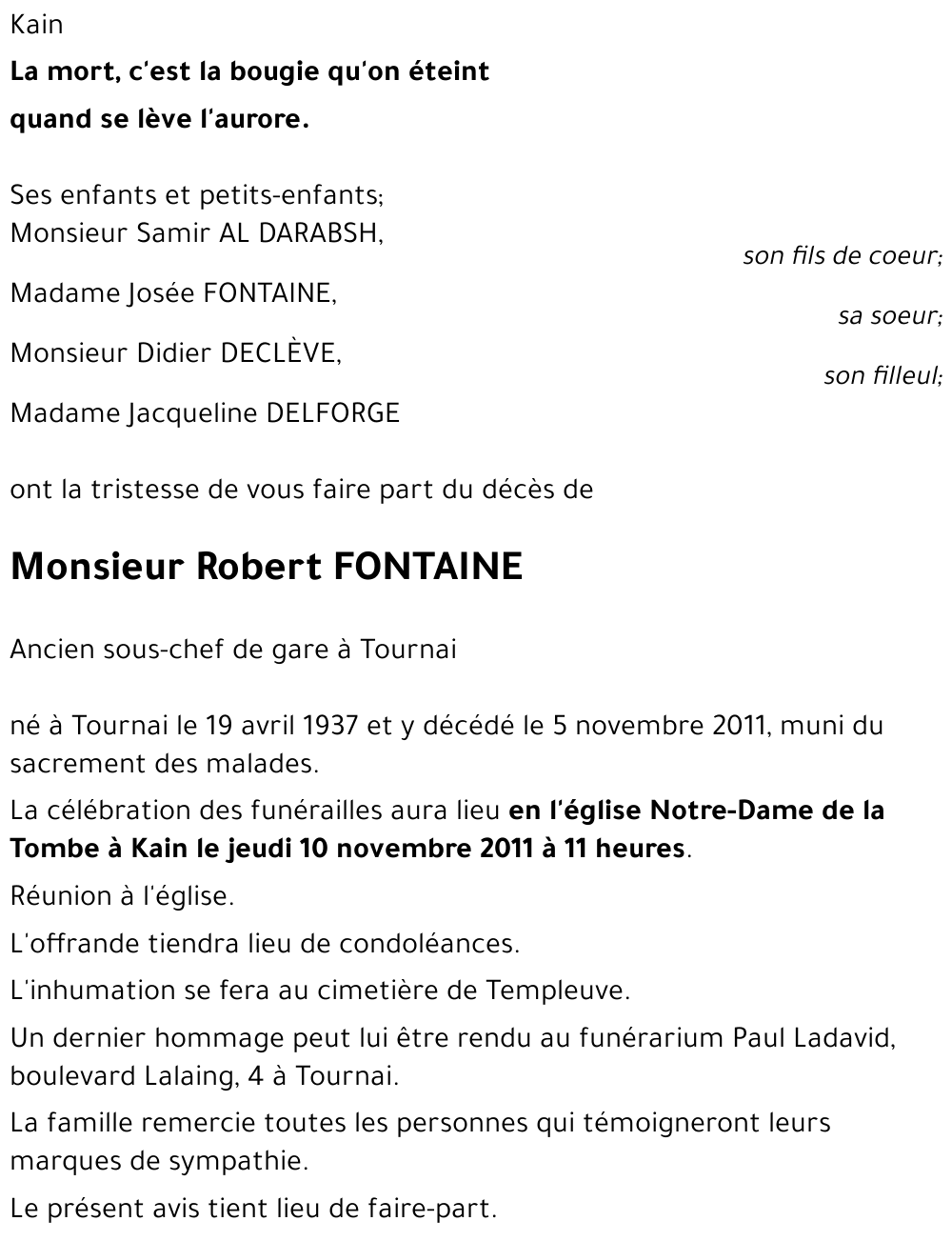 Robert FONTAINE
