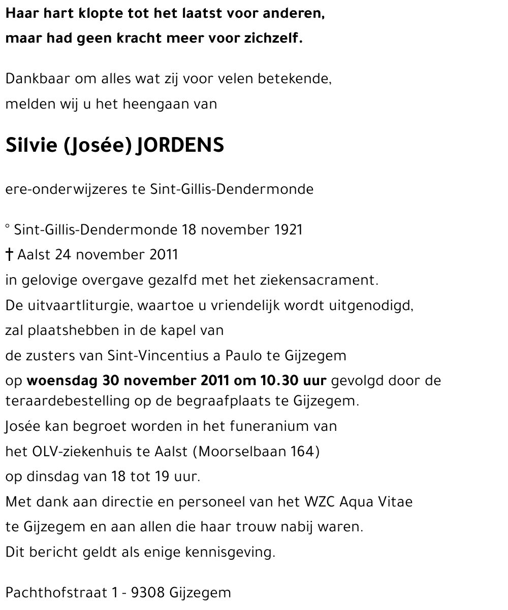 Silvie (Josée) JORDENS