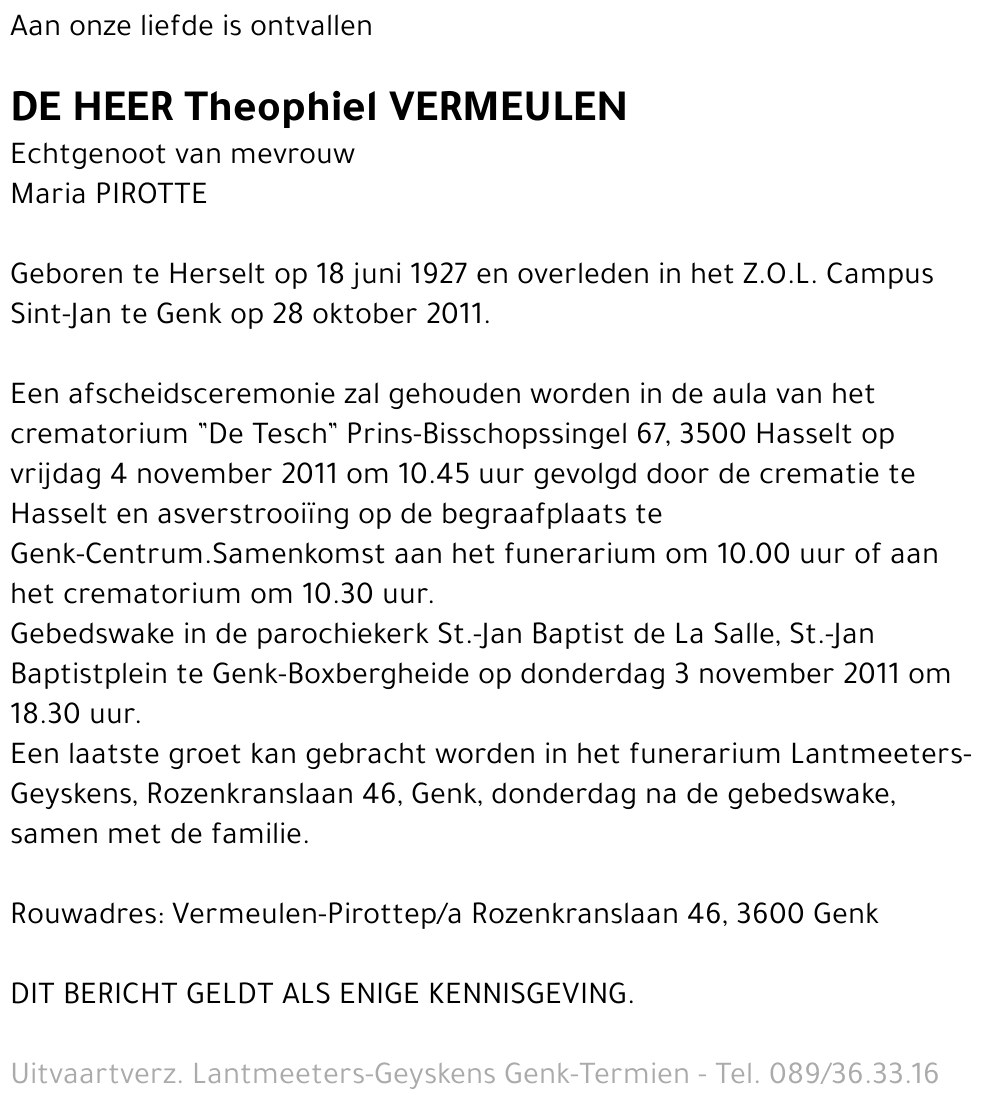 Theophiel VERMEULEN