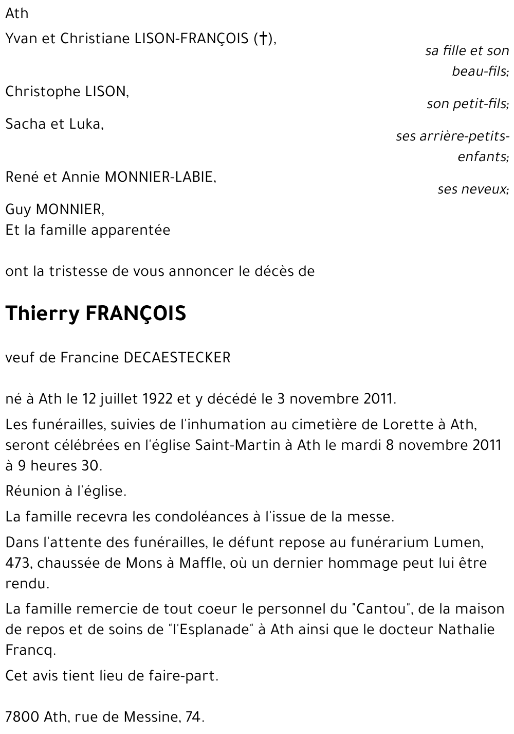 Thierry FRANCOIS