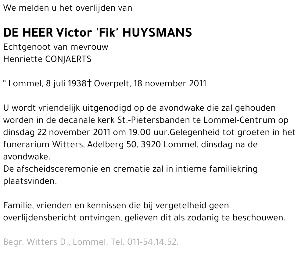 Victor Huysmans