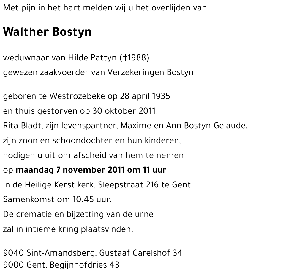 Walther BOSTYN