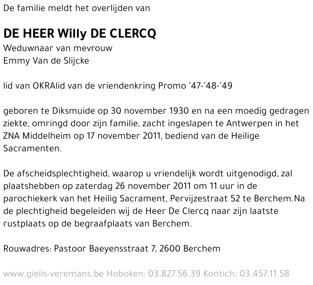Willy De Clercq