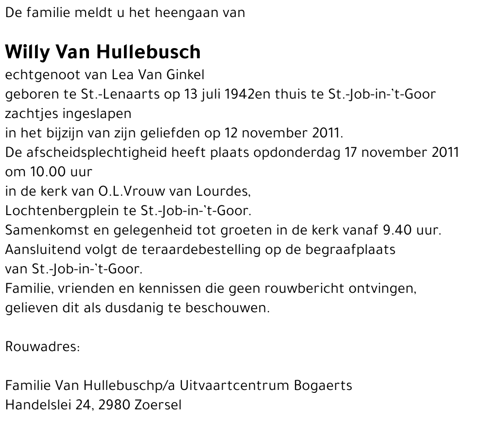 Willy Van Hullebusch