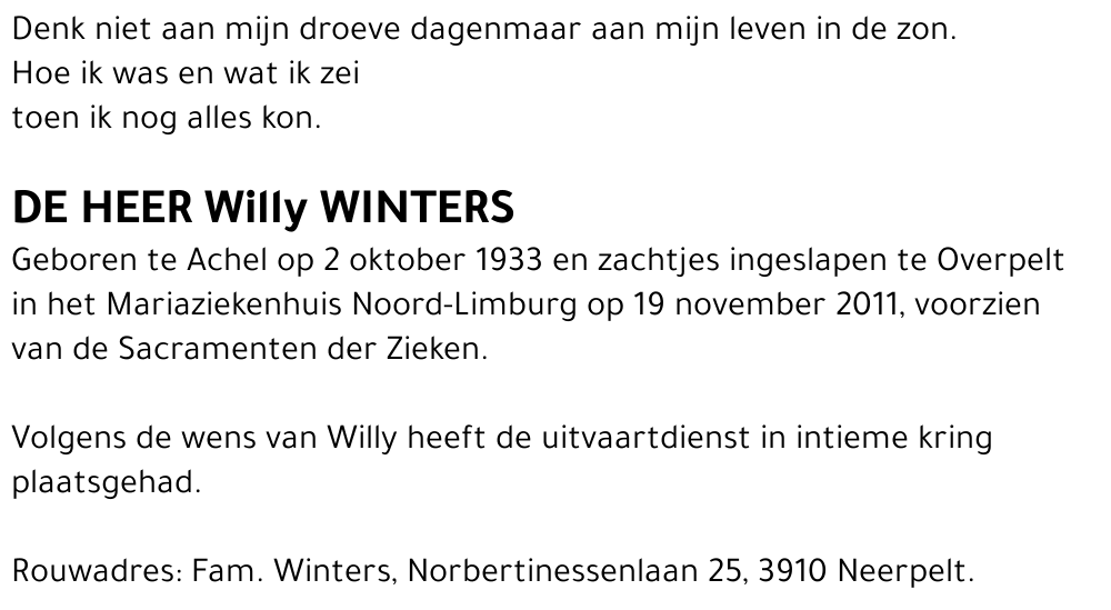 Willy Winters