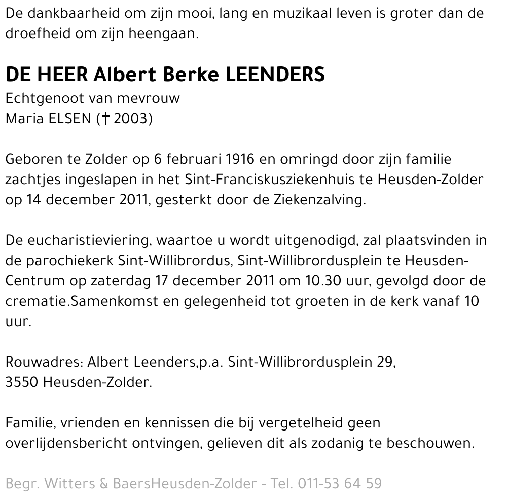 Albert Berke Leenders