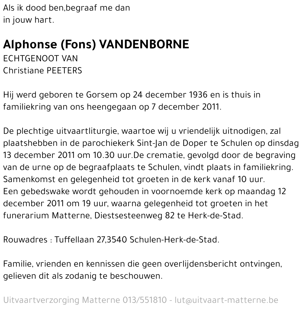 Alphonse Vandenborne