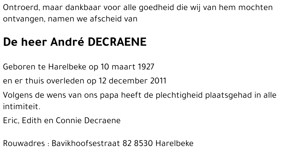 André DECRAENE