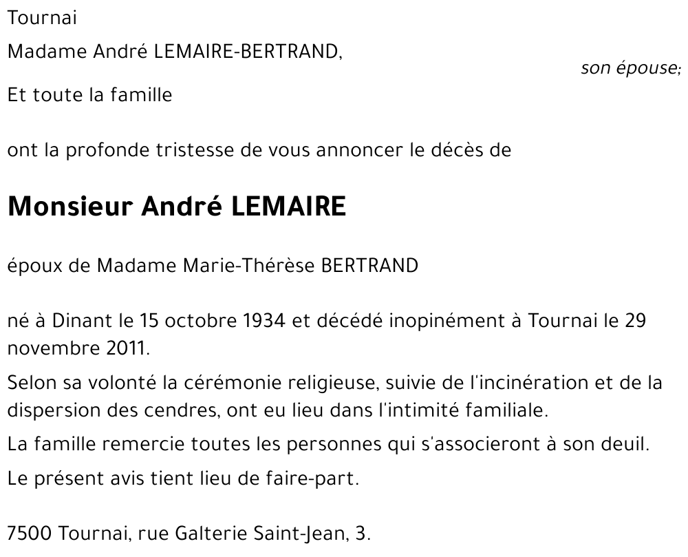 André LEMAIRE
