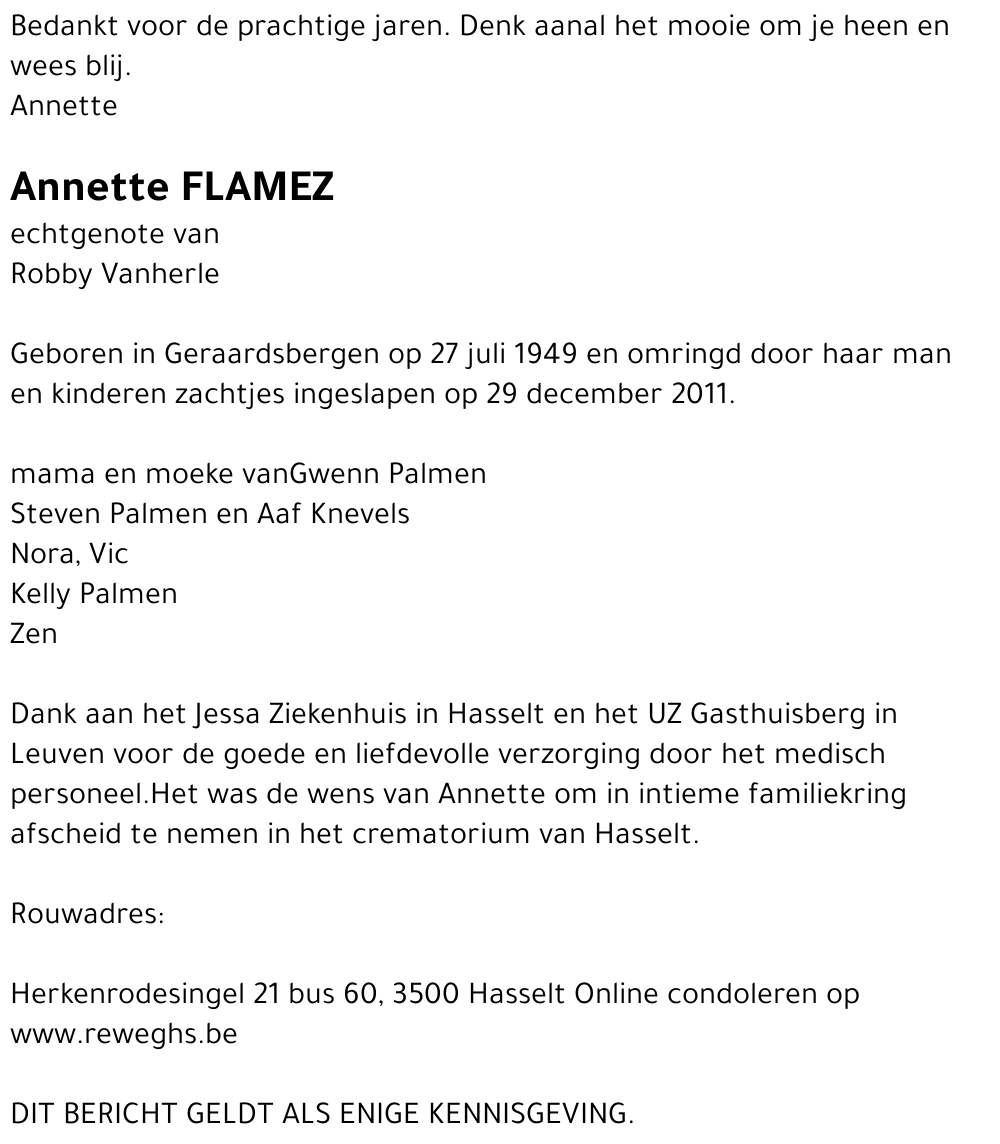 Annette FLAMEZ