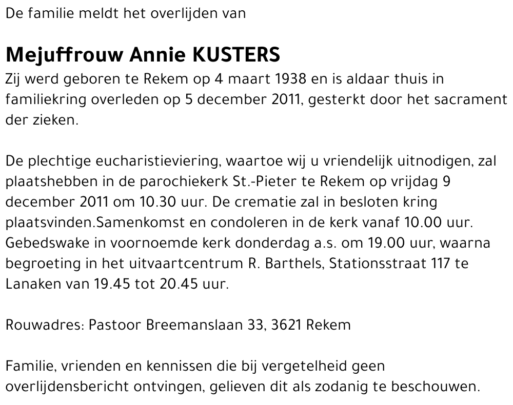 Annie Kusters