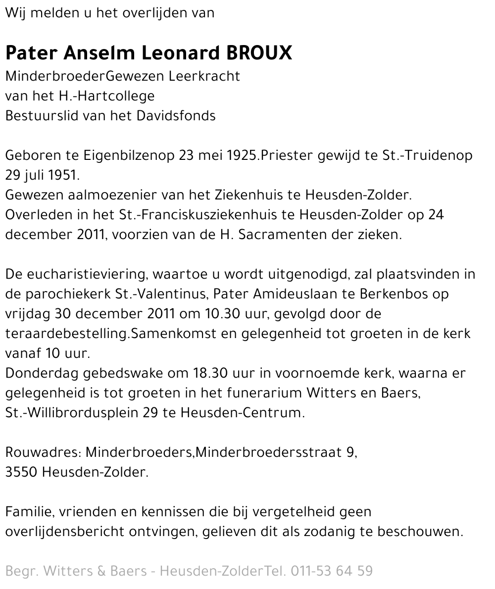 Anselm Leonard Broux