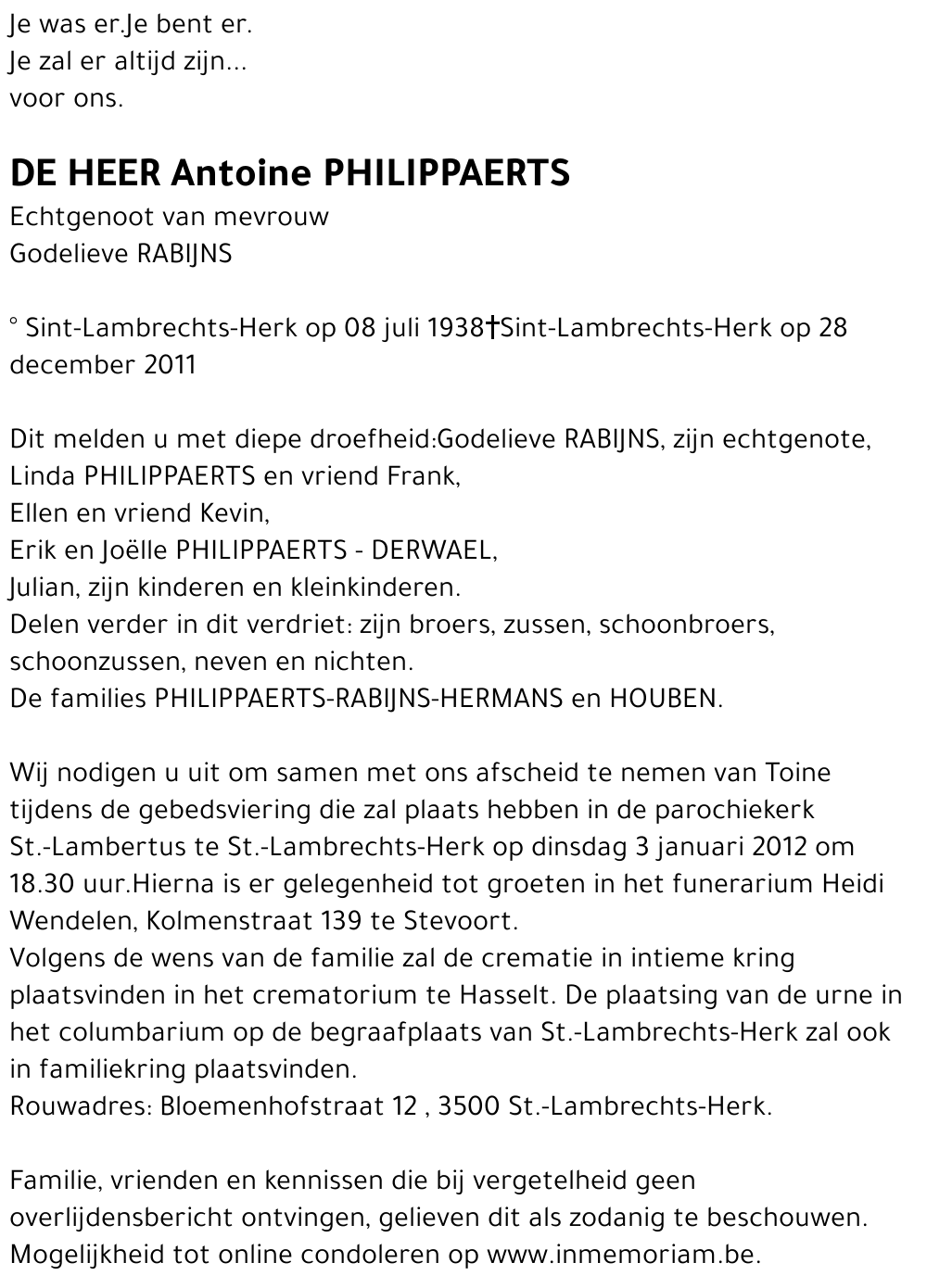 Antoine PHILIPPAERTS