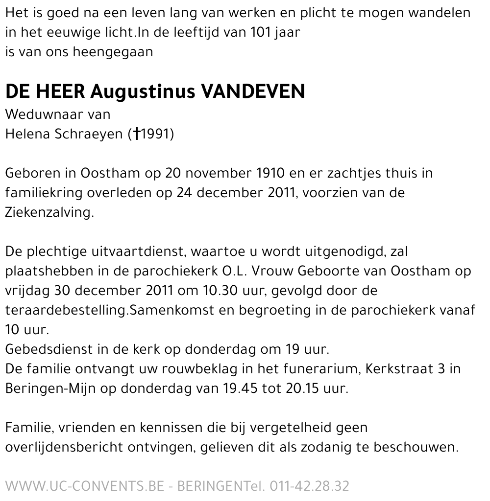 Augustinus Vandeven