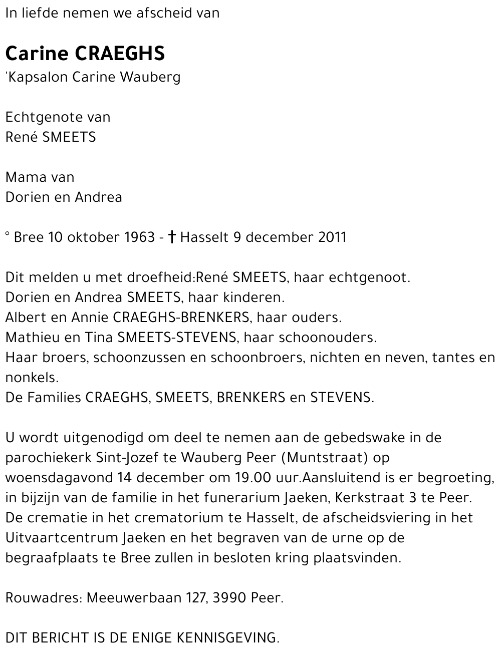 Carine CRAEGHS