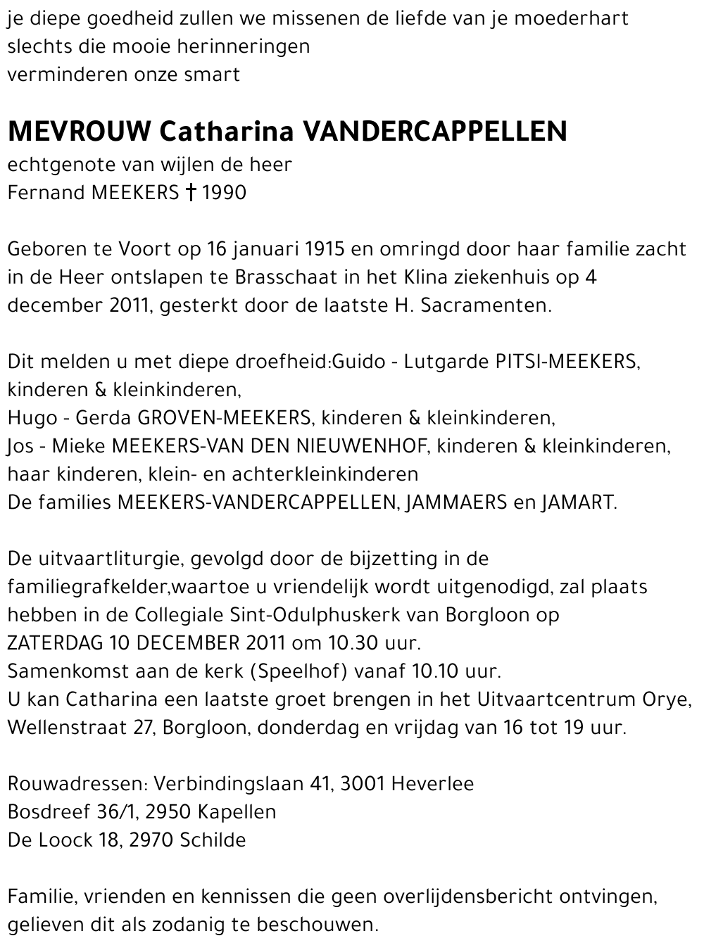 Catharina Vandercappellen