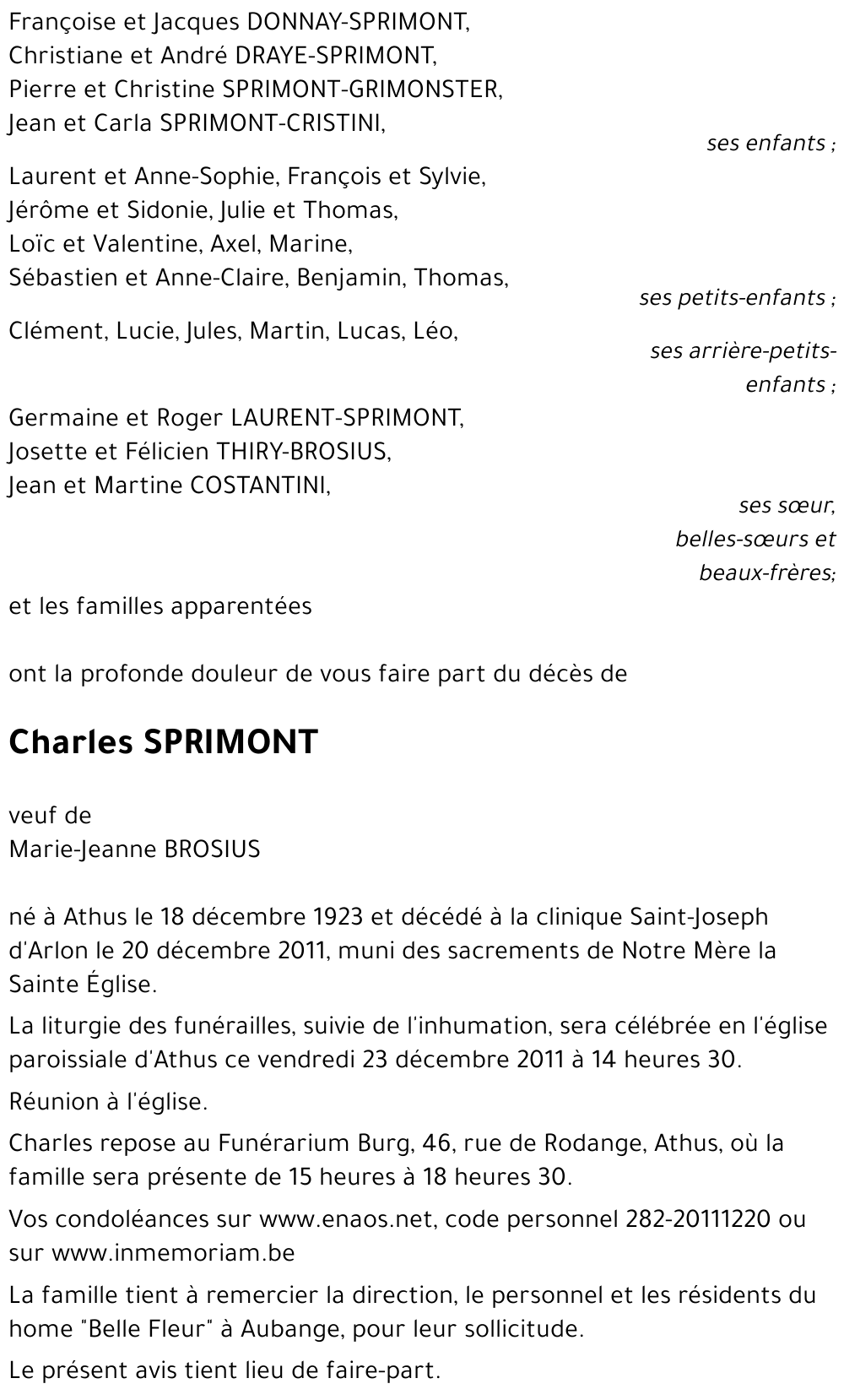 Charles SPRIMONT