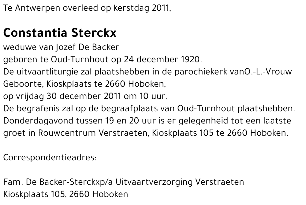 Constantia Sterckx