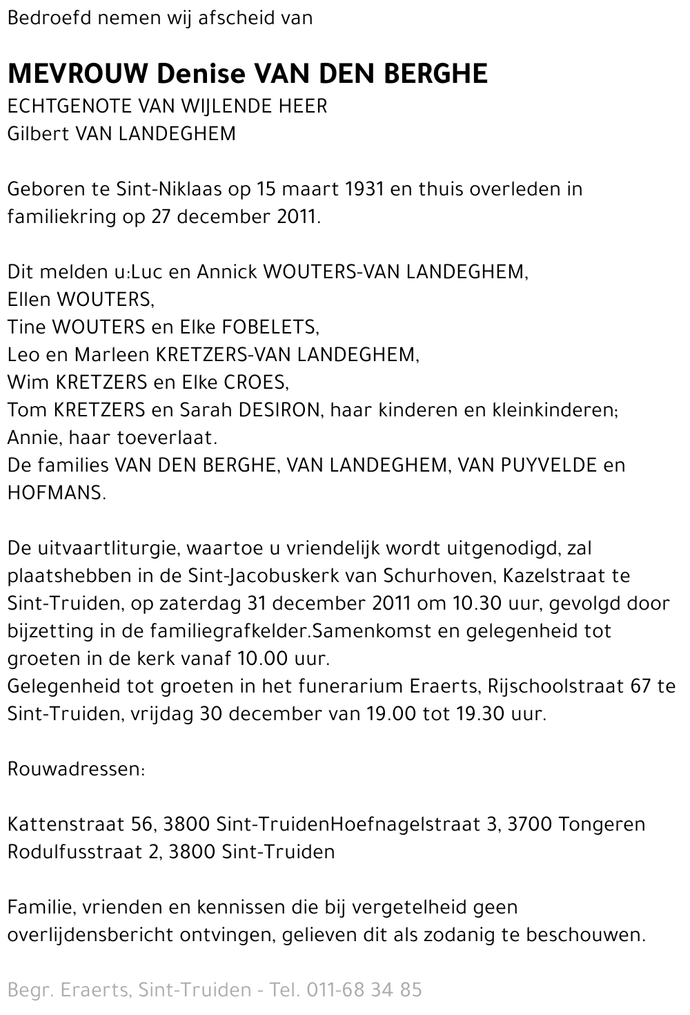 Denise van den Berghe