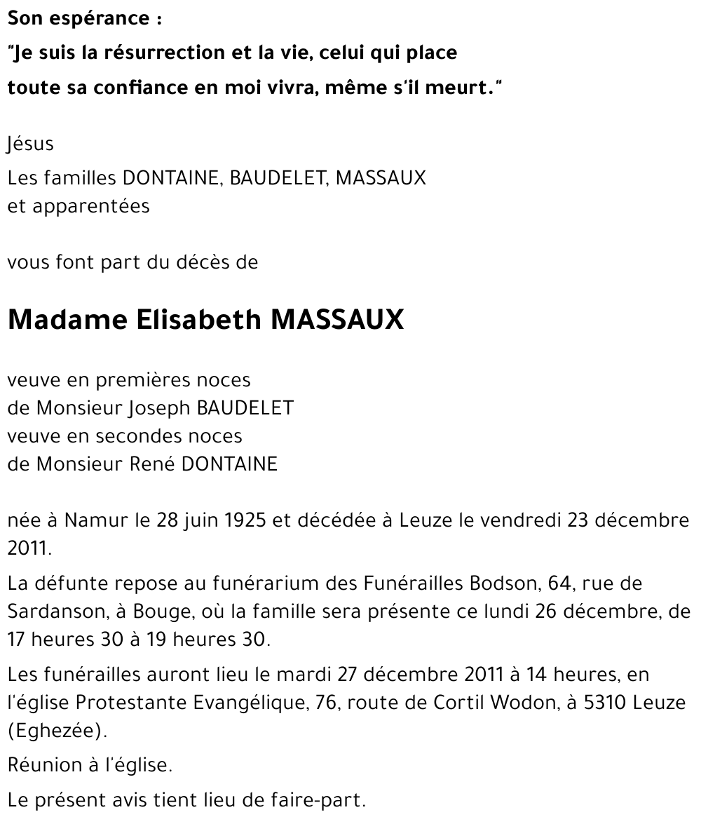 Elisabeth MASSAUX