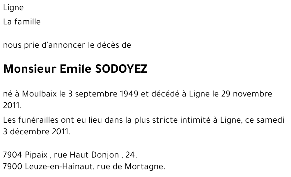 Emile SODOYEZ