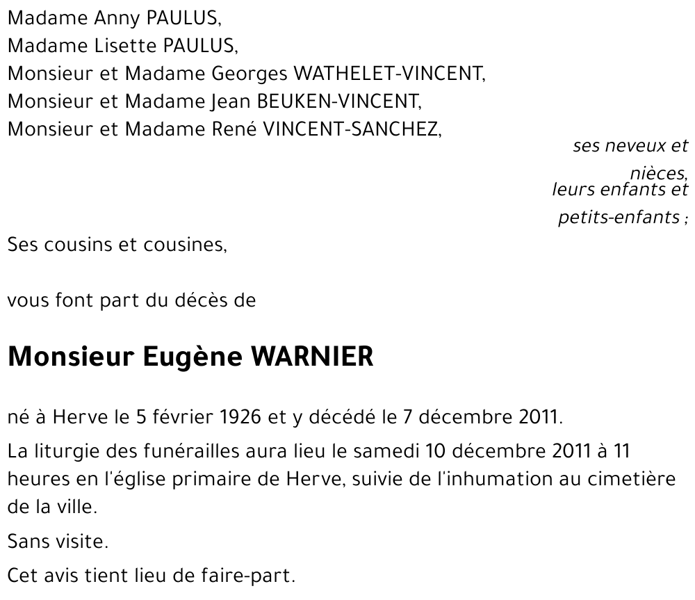 Eugène WARNIER