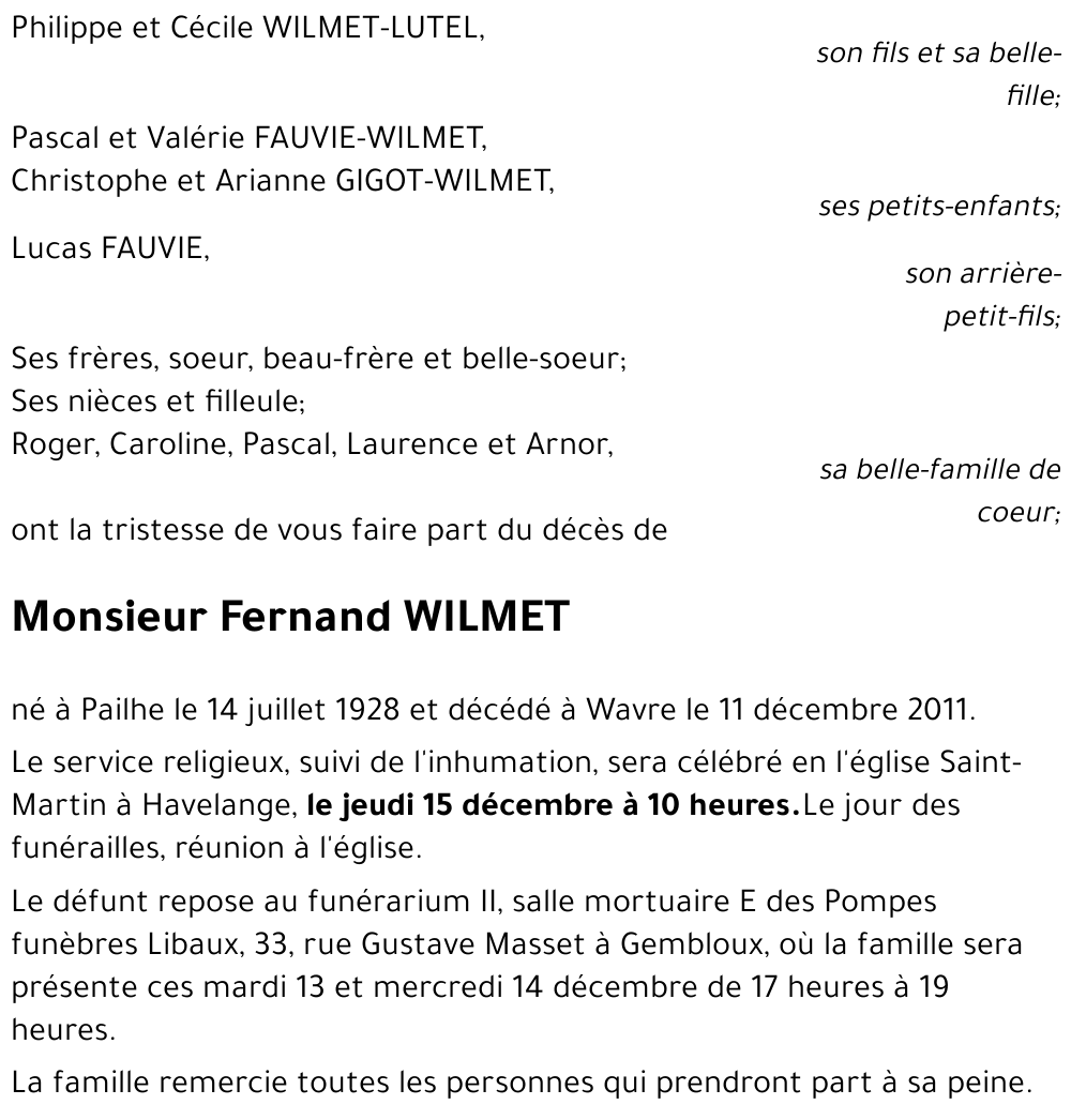 Fernand WILMET