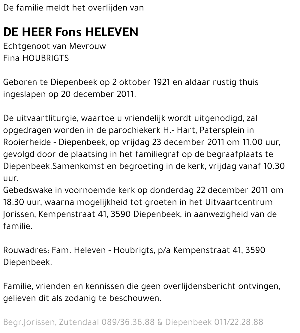 Fons Heleven