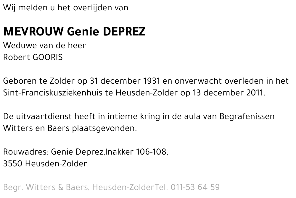 Genie Deprez