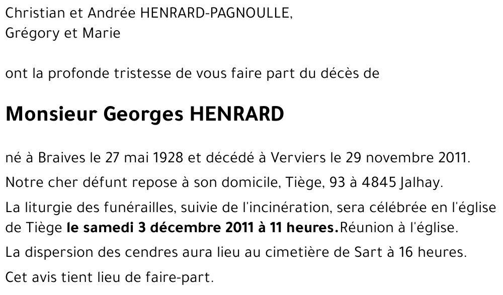 Georges HENRARD
