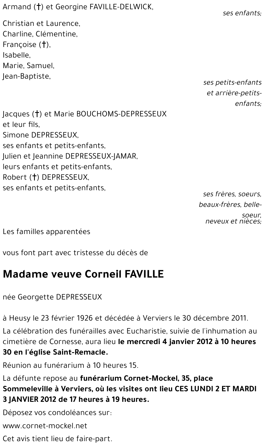 Georgette DEPRESSEUX