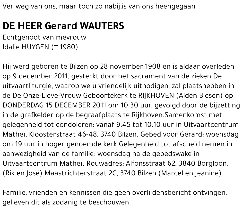 Gerard WAUTERS