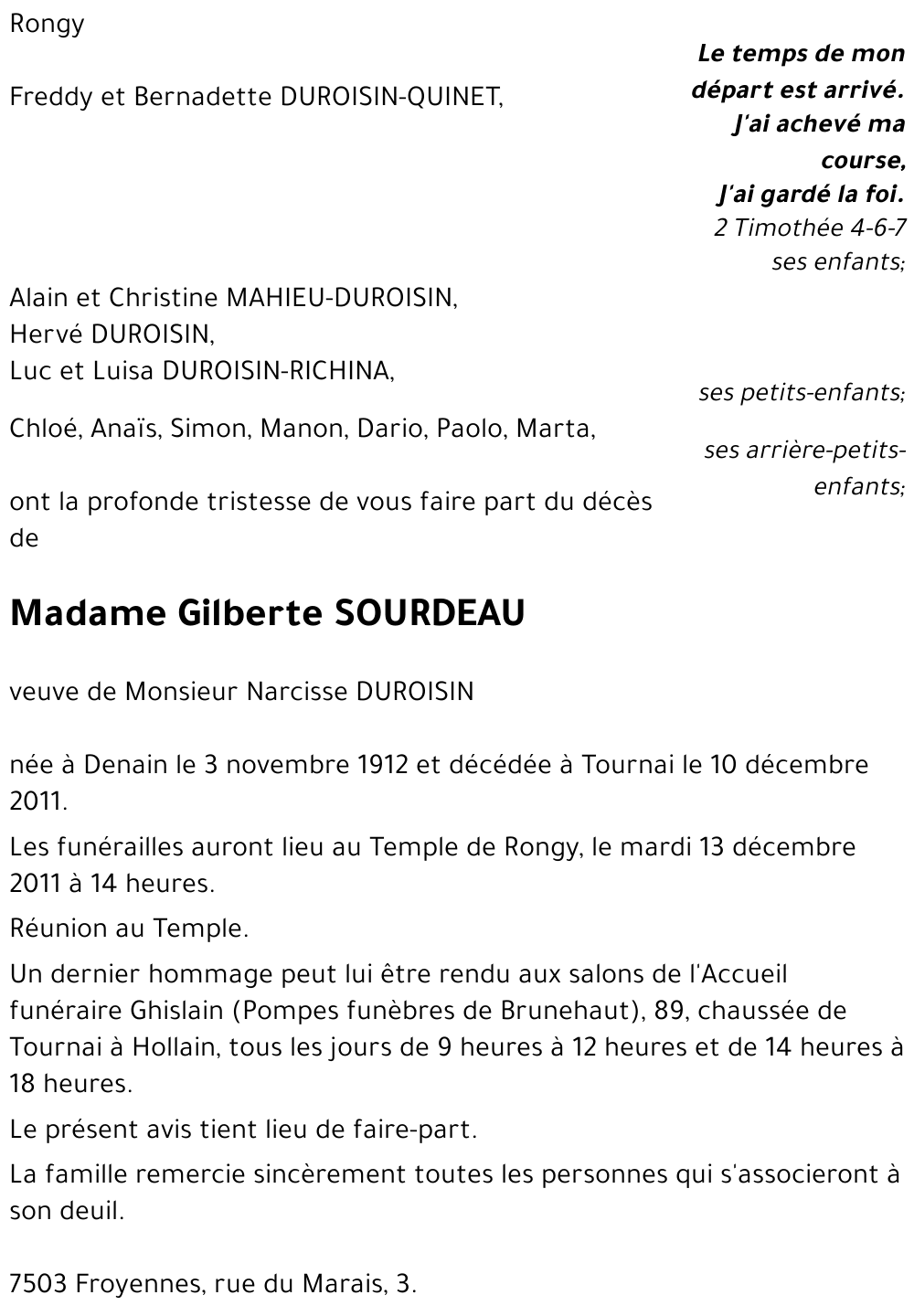 Gilberte SOURDEAU