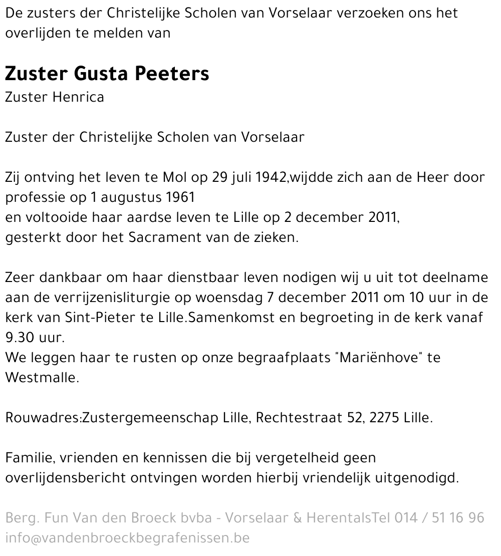 Gusta Peeters