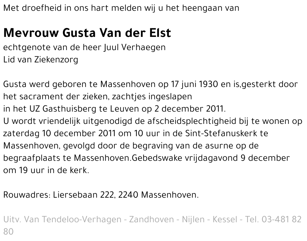 Gusta Van der Elst