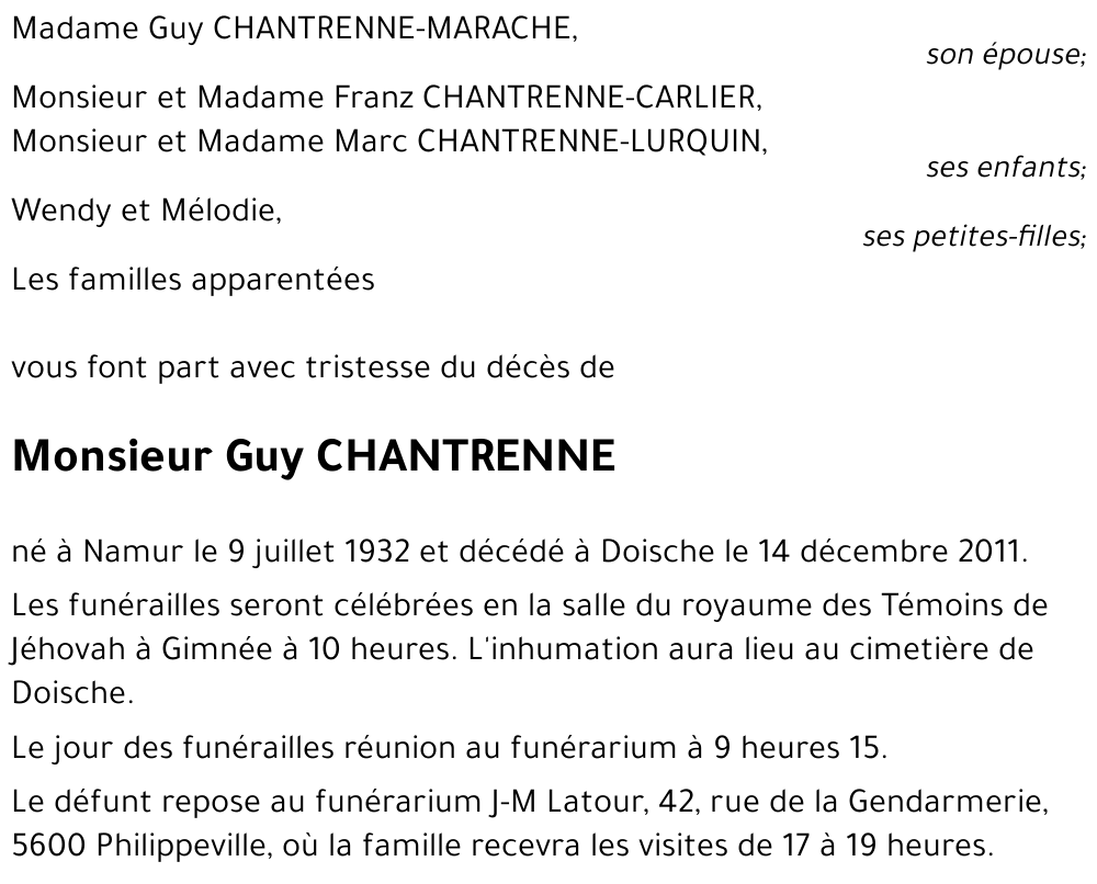 Guy CHAUTRENNE