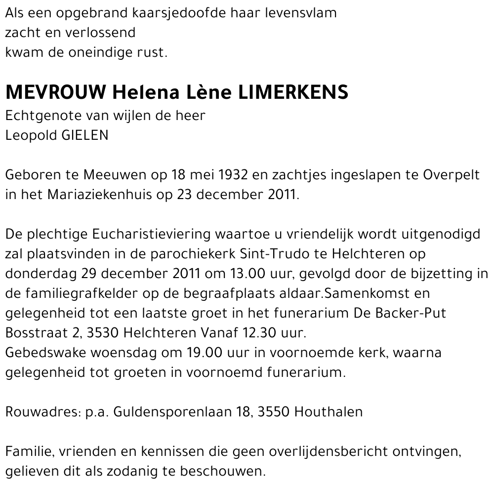 Helena LIMERKENS