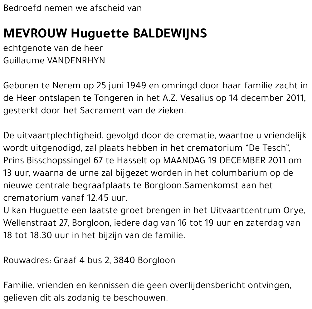 Huguette Baldewijns