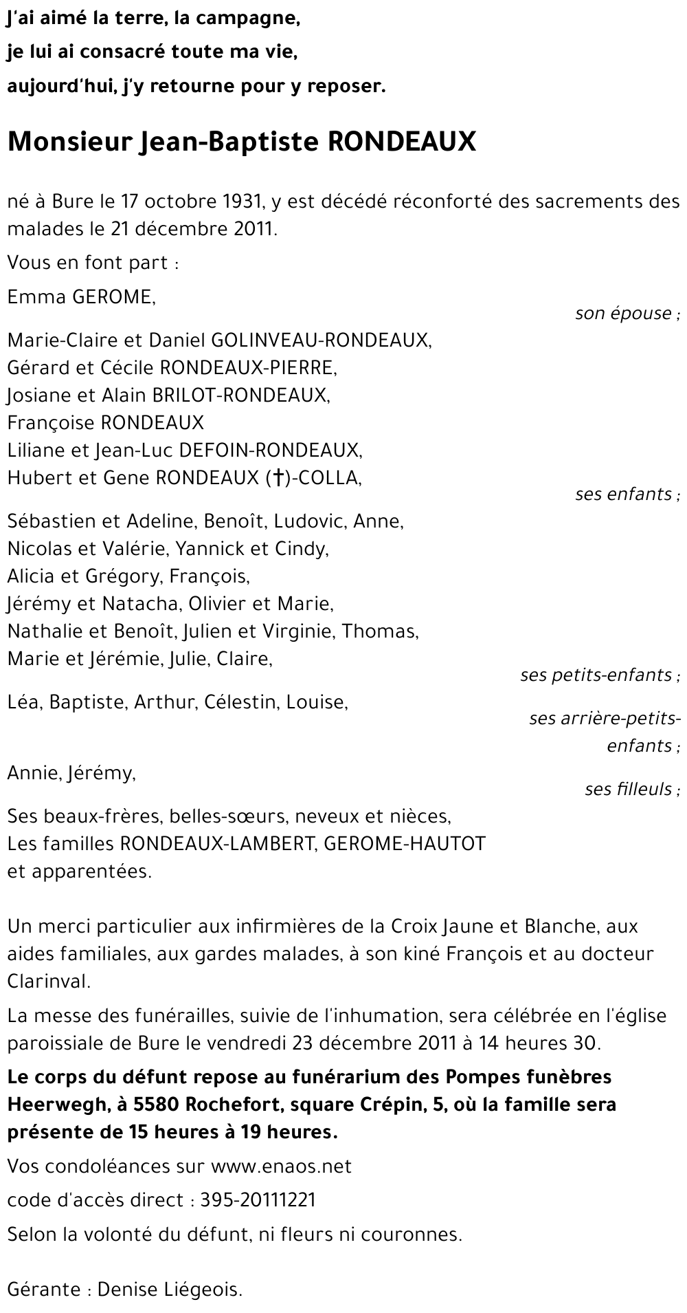 Jean-Baptiste RONDEAUX