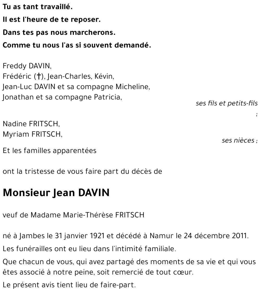 Jean DAVIN